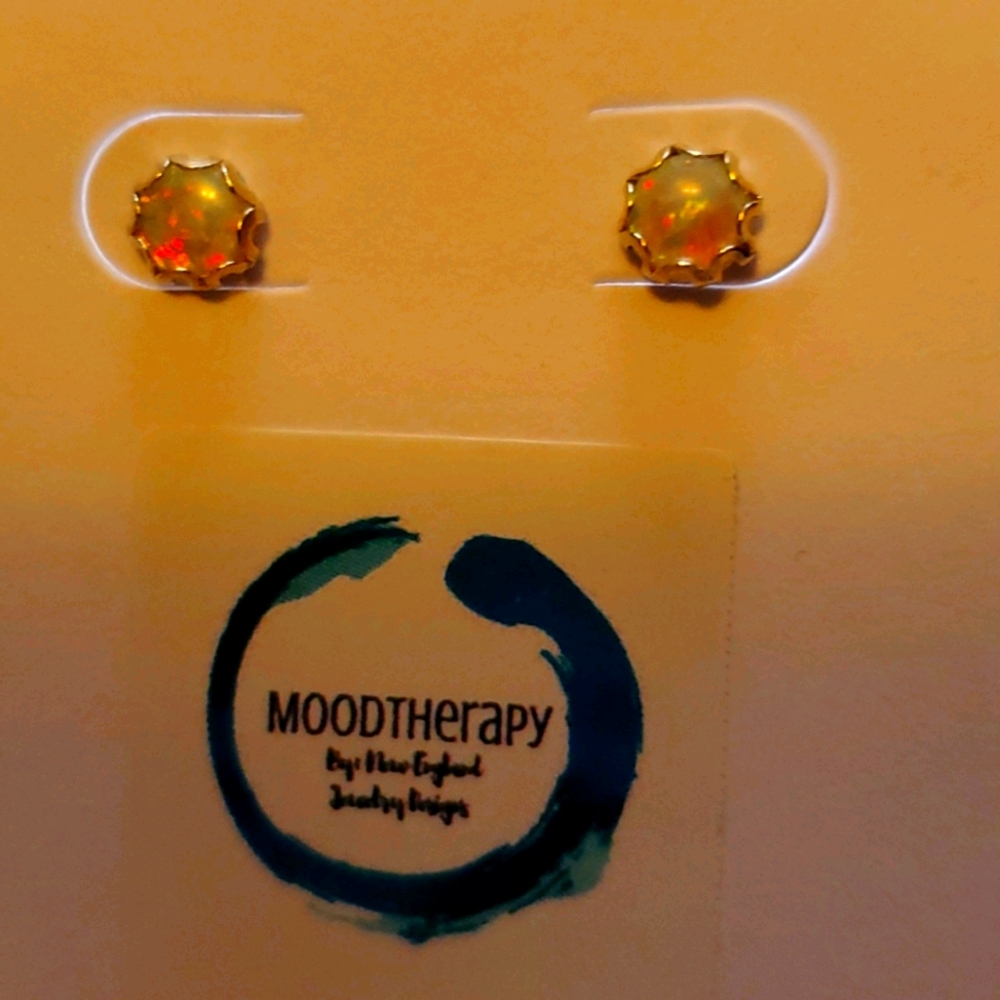 Fiery Opal Earrings